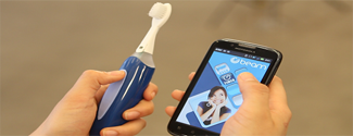 Bluetooth для зубной щетки  устройства синхронизированы и функционируют в рабочем режиме